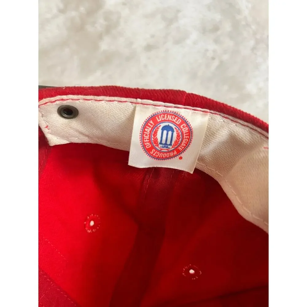 Vintage 1990's Nebraska Cornhuskers Hat Cap Strap back OSFM The Game Red White